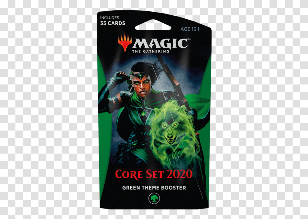 Mtg Booster Pack Themed Magic The Gathering Core Set 2020 Theme Booster Green, Person, Poster, Advertisement Transparent Png