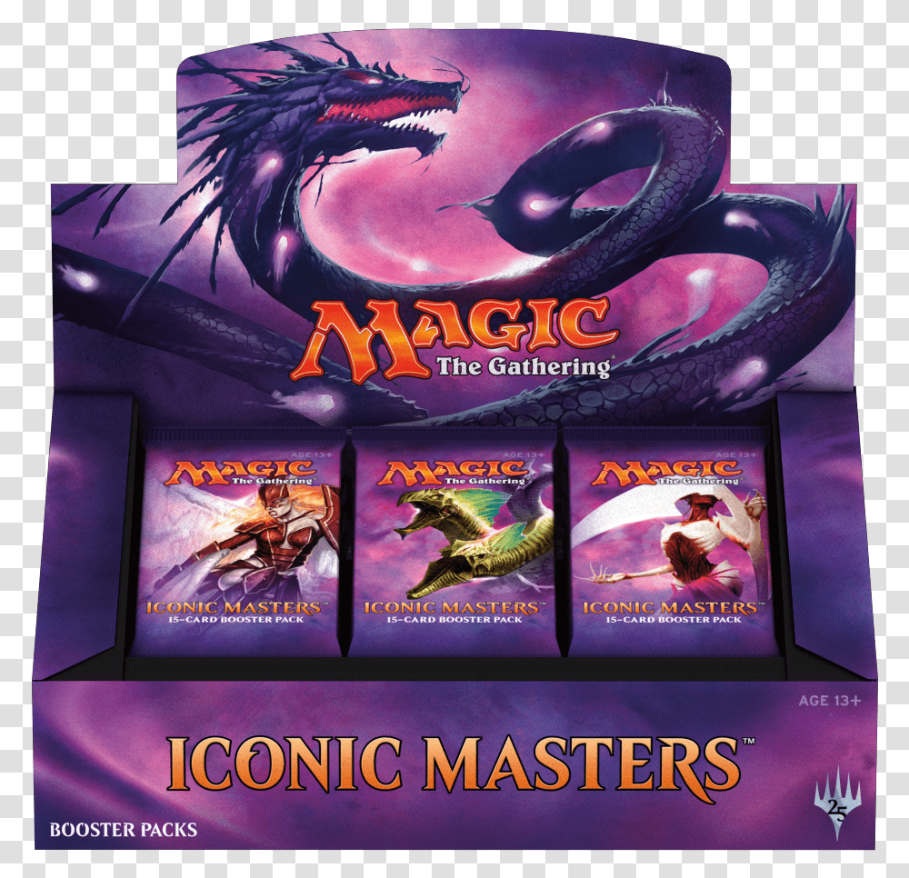 Mtg Magic Iconic Masters Booster Box Mtg Booster Box, Bird, Animal, Purple, Disk Transparent Png