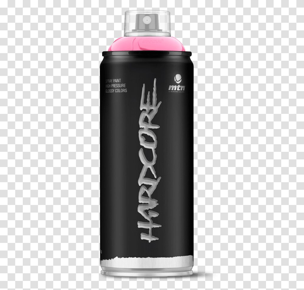 Mtn Hardcore Spray Paint Graffiti Spray Can Black, Tin, Bottle, Aluminium, Beverage Transparent Png