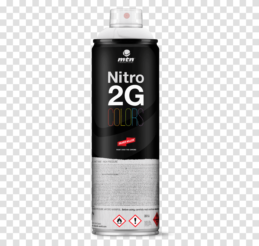 Mtn Nitro 2g Colors Spray Paint Bottle, Book, Tin, Can, Beverage Transparent Png