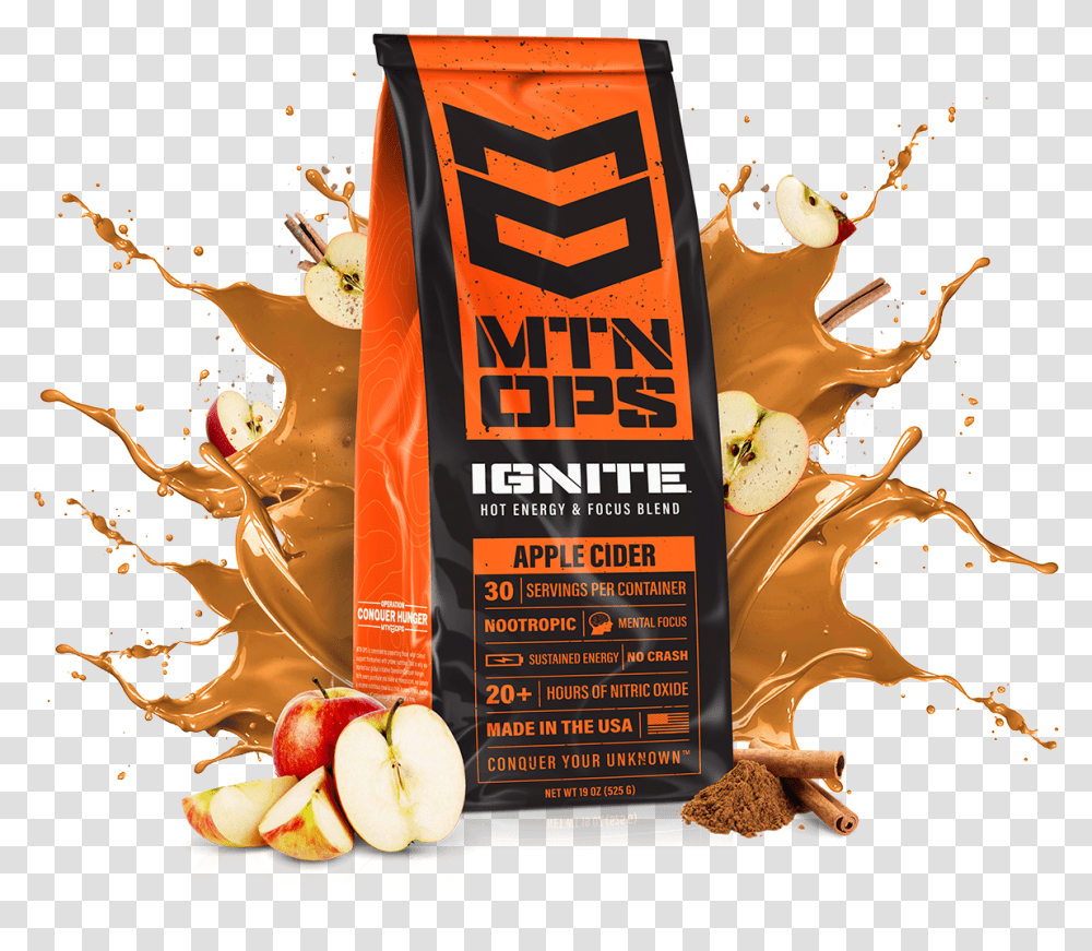Mtn Ops Hot Ignite Energy Drink Mix, Advertisement, Poster, Flyer, Paper Transparent Png