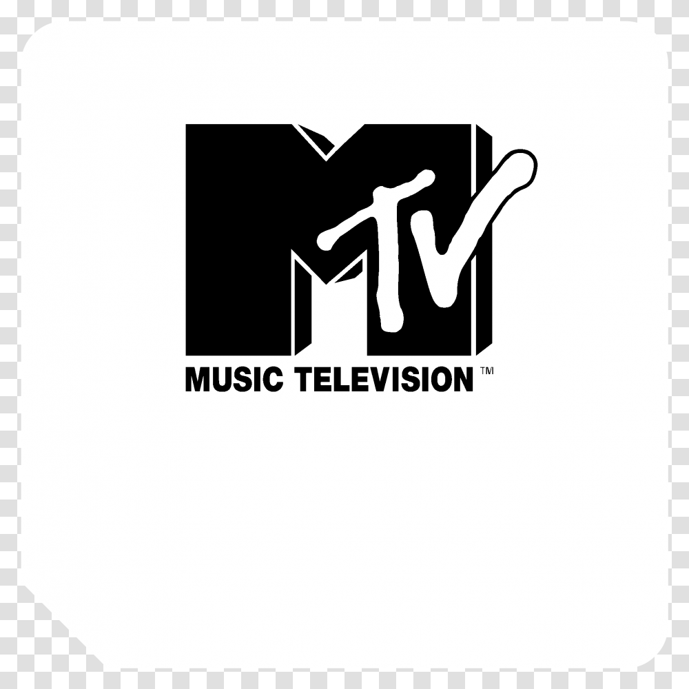 Mtv Trax Logo Black And White Mtv Logo, Label, First Aid Transparent Png