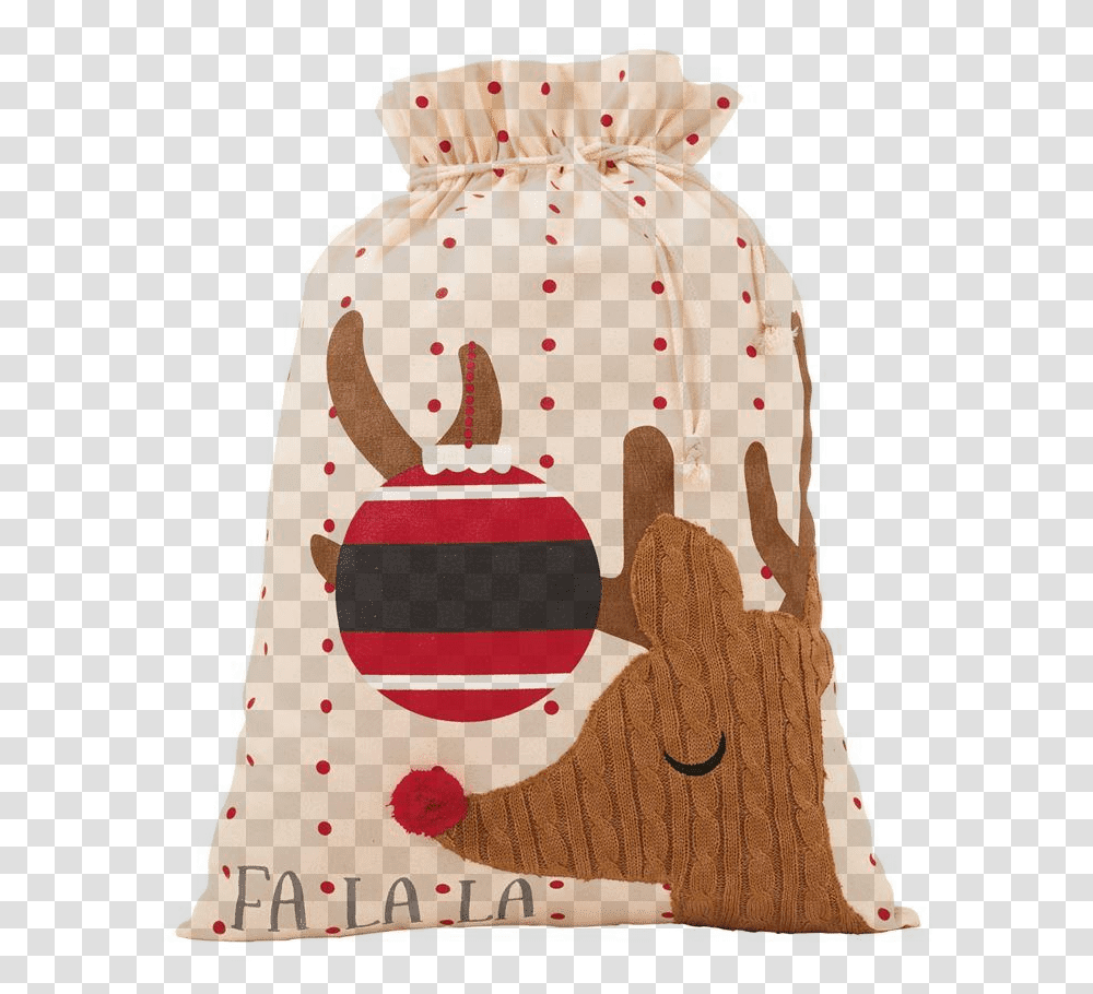 Mud Pie Christmas Reindeer Gift Sack Backpack, Bag, Bottle Transparent Png