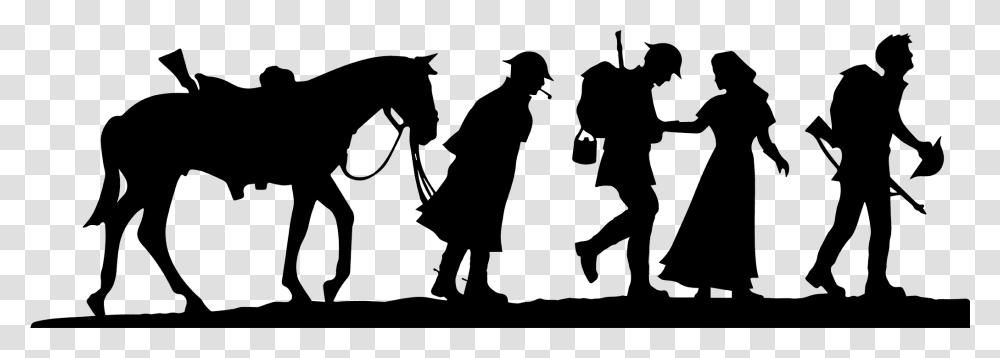 Mud Run Clipart Ww2 Soldier Silhouette, Person, Shoe, Horse, People Transparent Png
