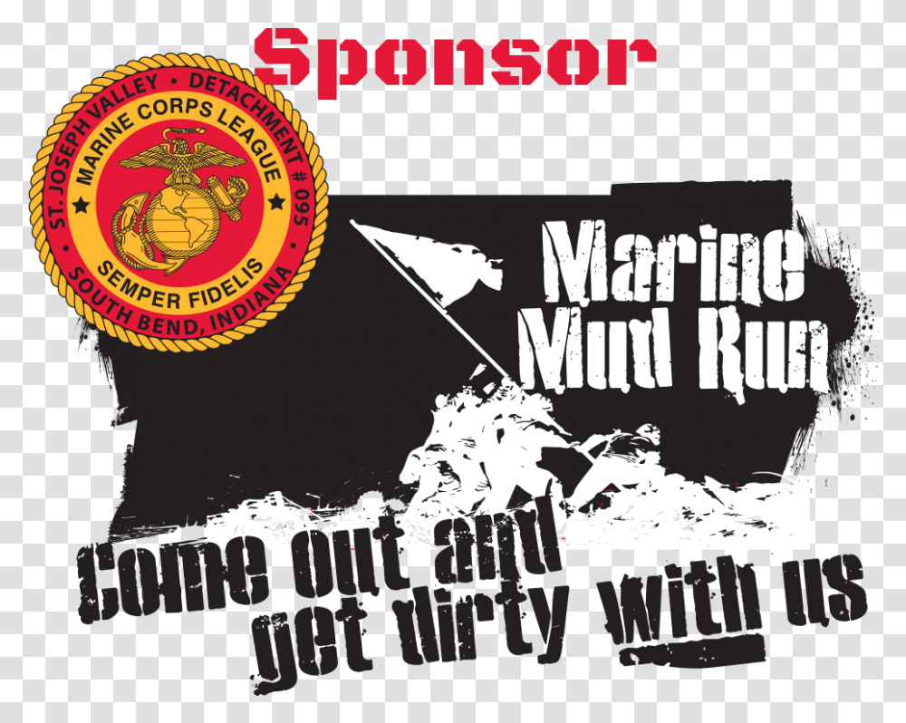 Mud Run Logo Sponsor Marine Corps League, Poster, Advertisement, Paper Transparent Png