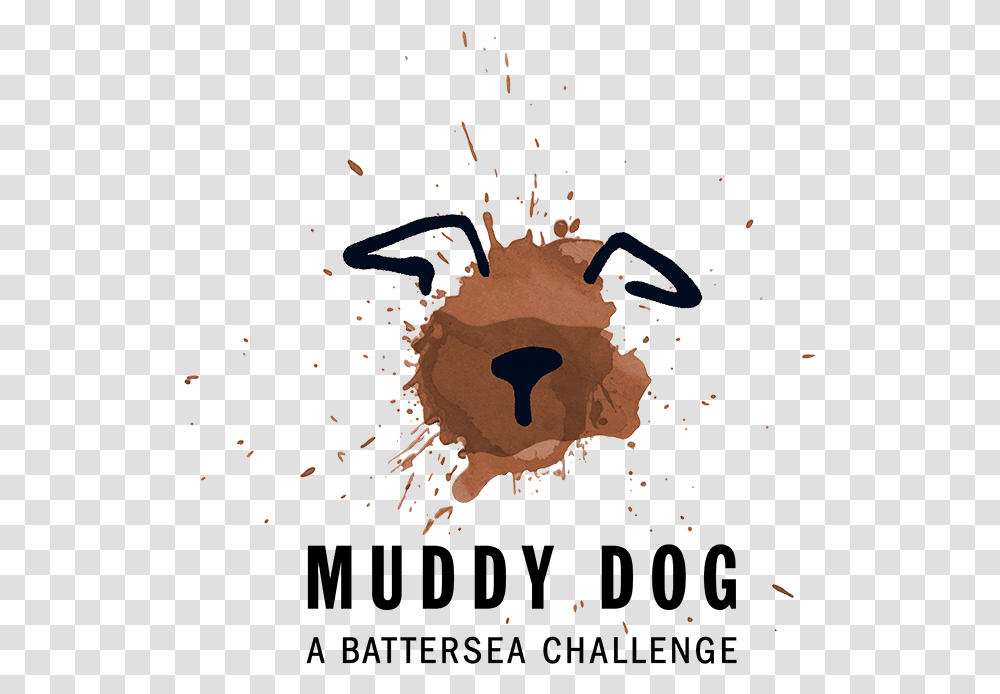 Muddy Dog Logo Footer Battersea Muddy Dog Challenge, Hole, Stain Transparent Png
