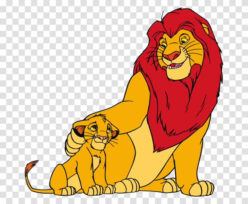 Mufasa Lion And Cub Clipart, Mammal, Animal, Wildlife, Tiger Transparent Png