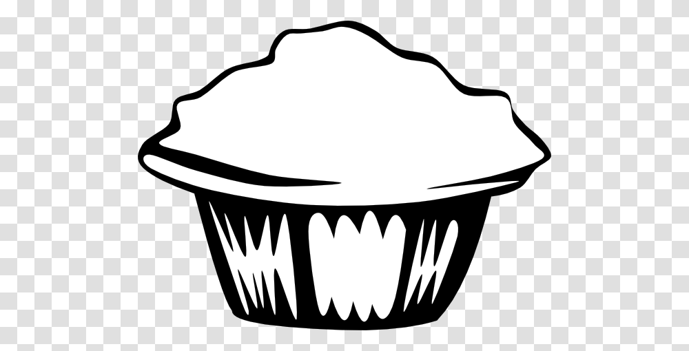 Muffin Black White Clip Art, Bowl, Cupcake, Cream, Dessert Transparent Png