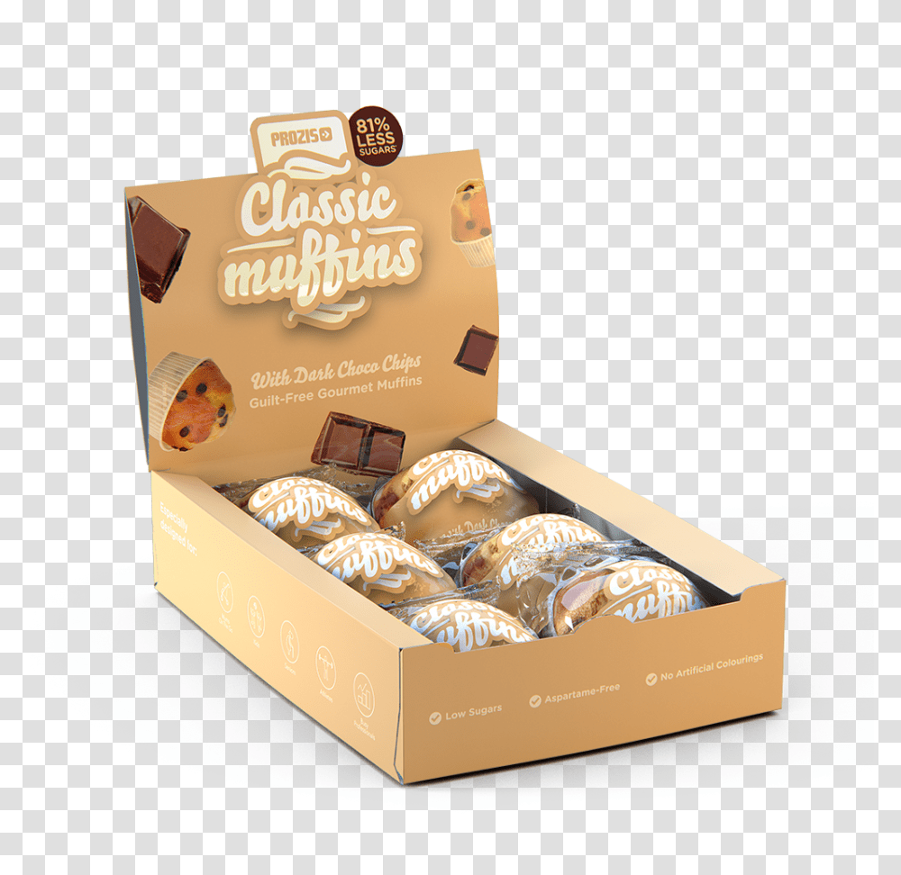 Muffin, Box, Sweets, Food, Confectionery Transparent Png