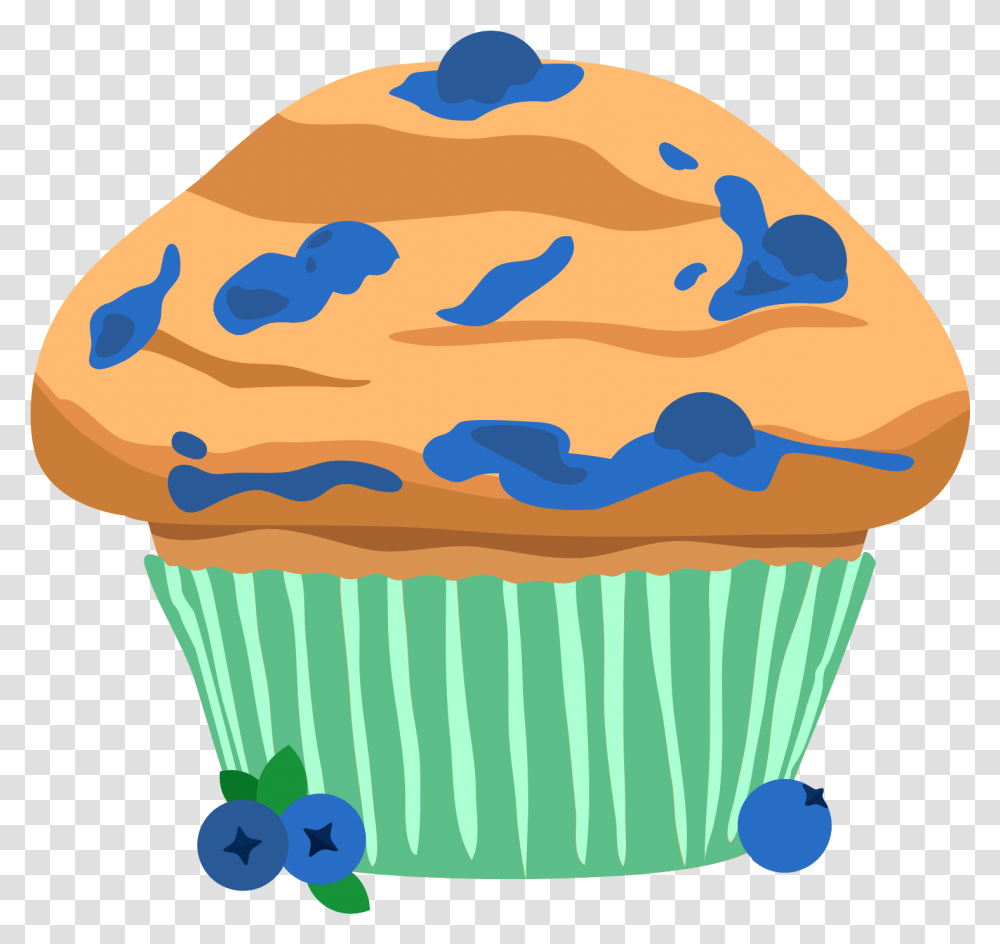 Muffin Cartoon Blueberry Muffin, Cupcake, Cream, Dessert, Food Transparent Png