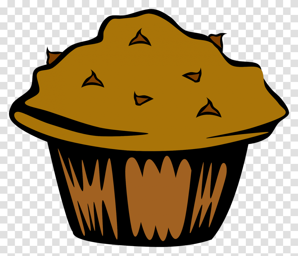 Muffin Chocolate Chip Cupcake Breads Bakery Goods Muffin Clip Art, Cream, Dessert, Food, Creme Transparent Png