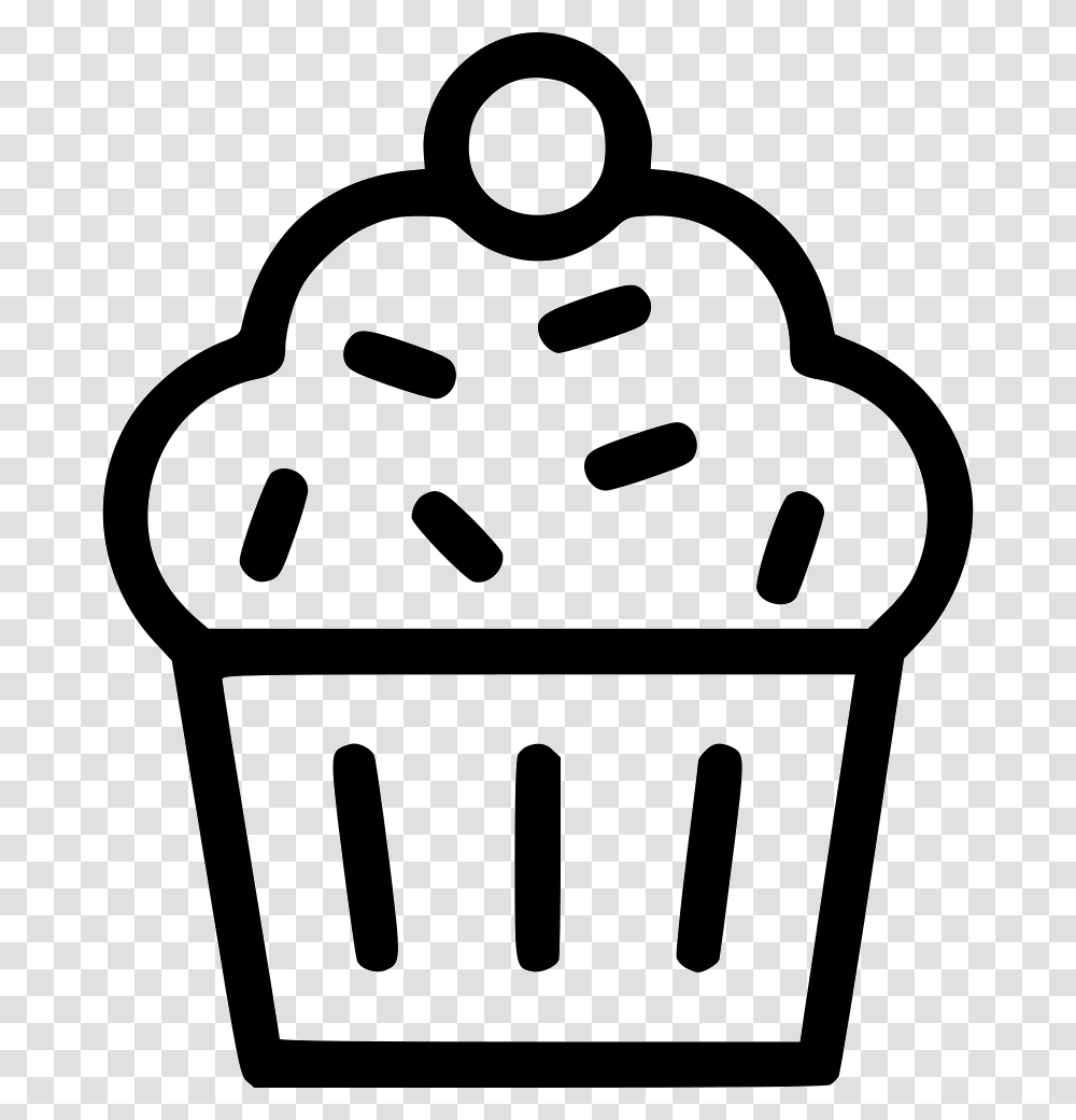 Muffin Cup Cake Dessert Sweet Pudding Icon Free Download, Cupcake, Cream, Food, Creme Transparent Png