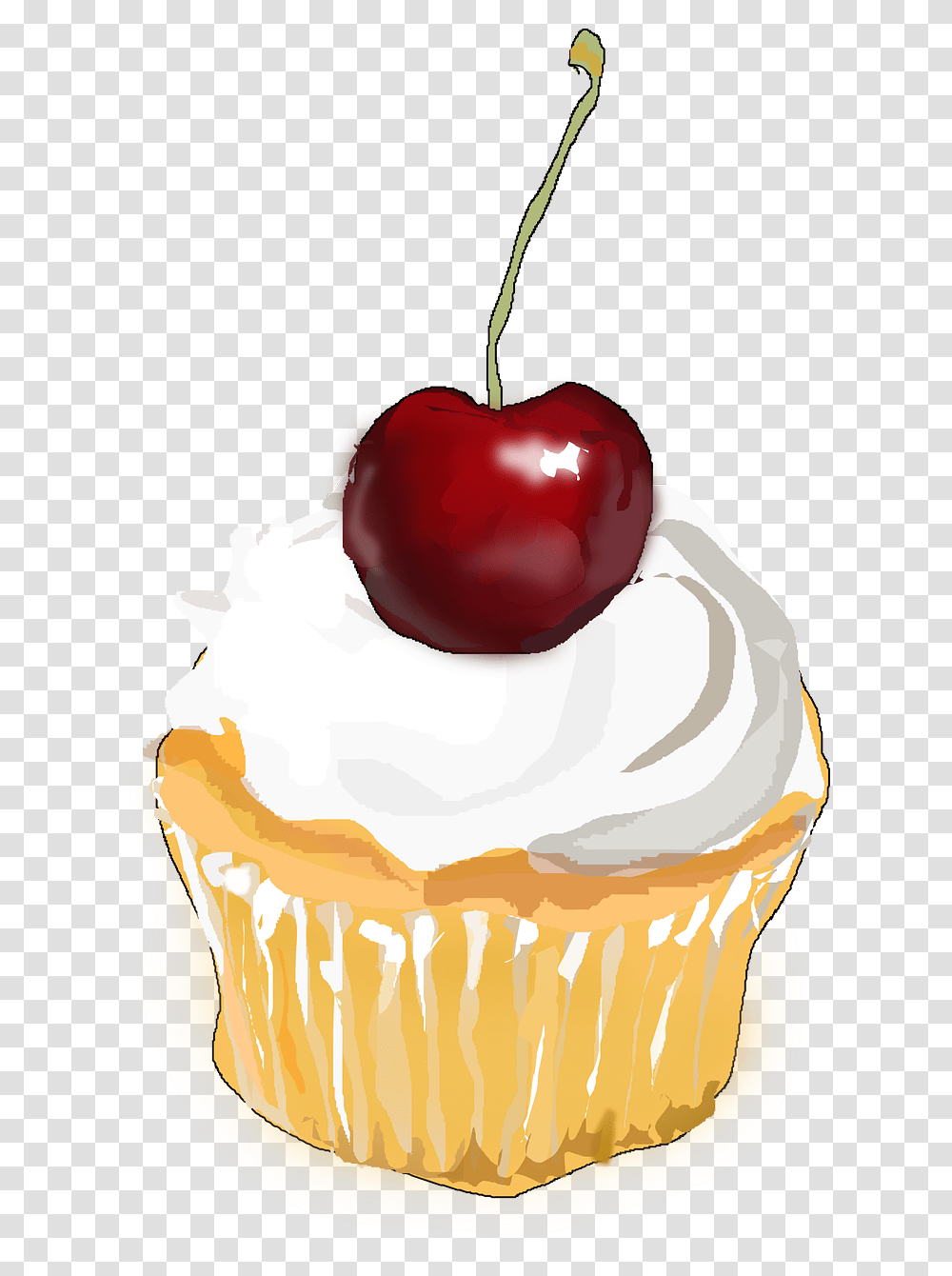 Muffin Cupcake Tartlet Free Picture Cherry On Top, Cream, Dessert, Food, Creme Transparent Png