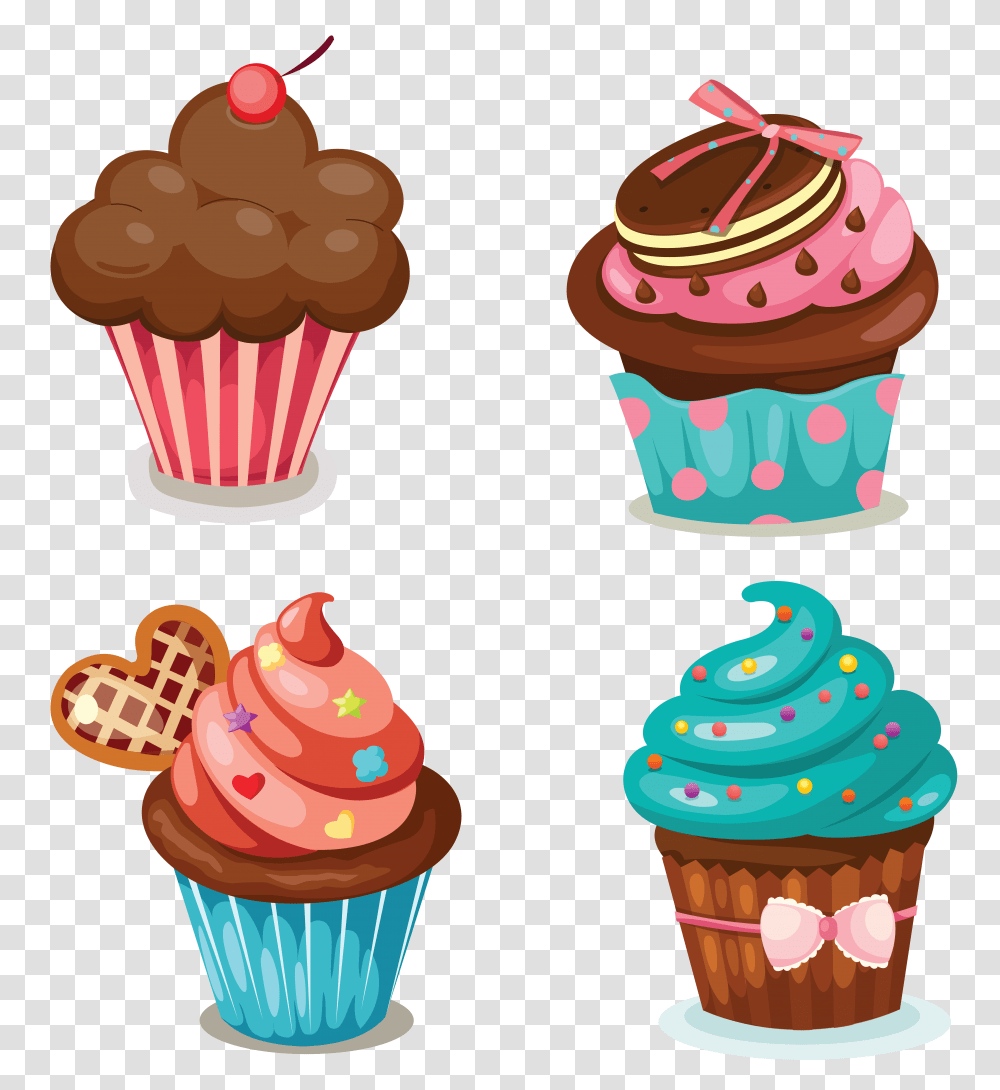 Muffin, Food, Cupcake, Cream, Dessert Transparent Png