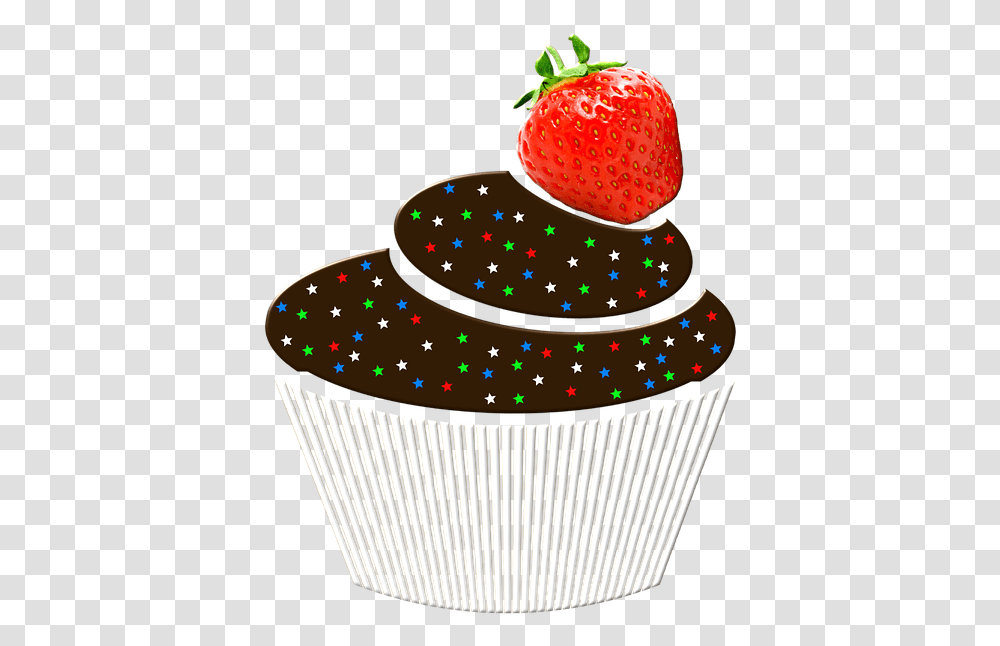 Muffin Fruit Strawberry The Sweetness The Cake Muffin, Cupcake, Cream, Dessert, Food Transparent Png