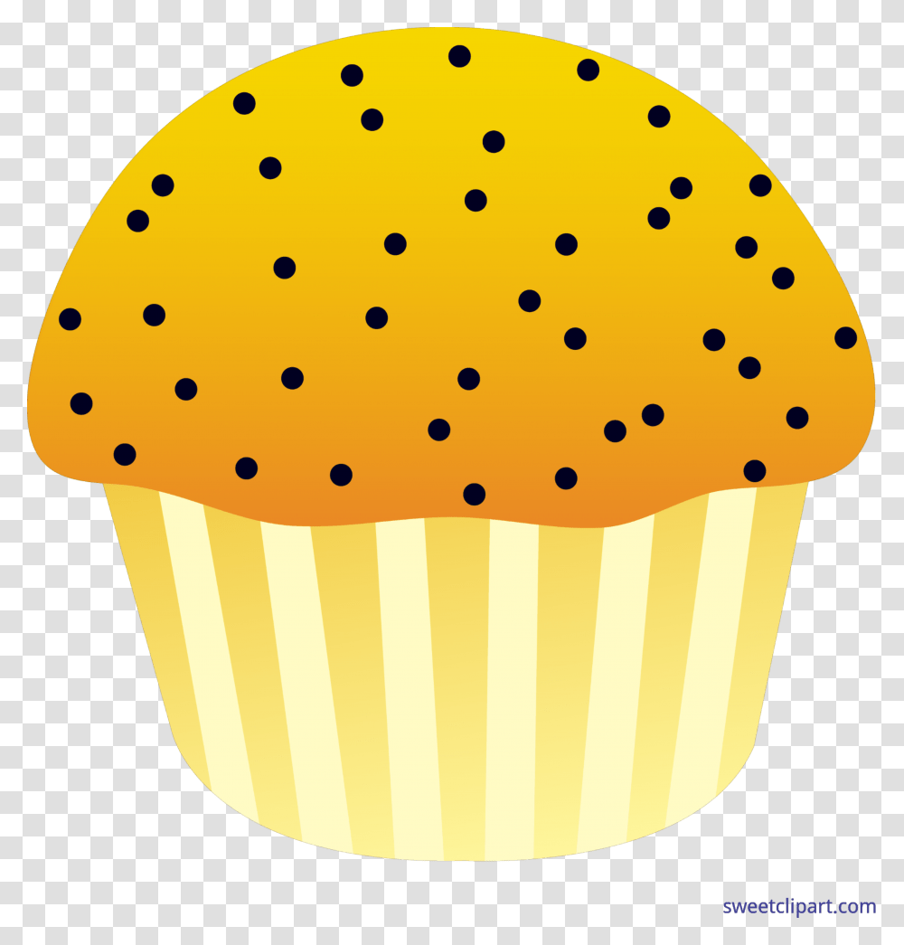 Muffin Lemon Poppy Seed Clip Art, Dessert, Food, Cupcake, Cream Transparent Png