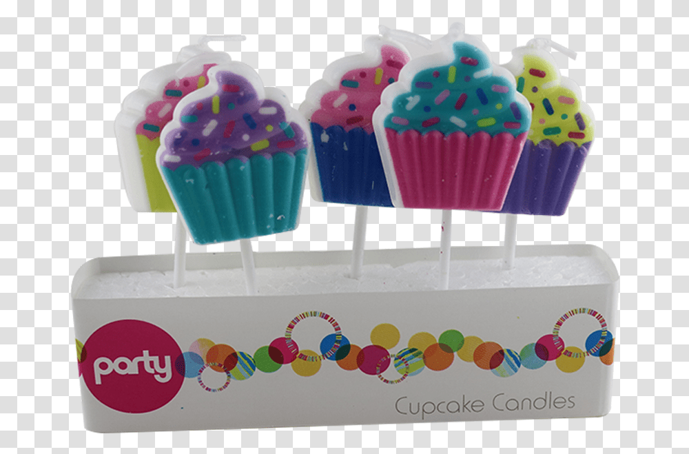 Muffin Shaped Colorful Birthday Candles Cupcake, Birthday Cake, Dessert, Food, Ice Pop Transparent Png
