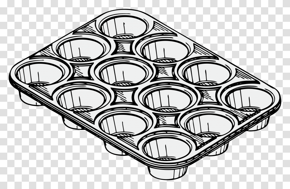 Muffin Svg Black And White Muffin Pan Clip Art, Plant, Bowl, Aluminium, Food Transparent Png