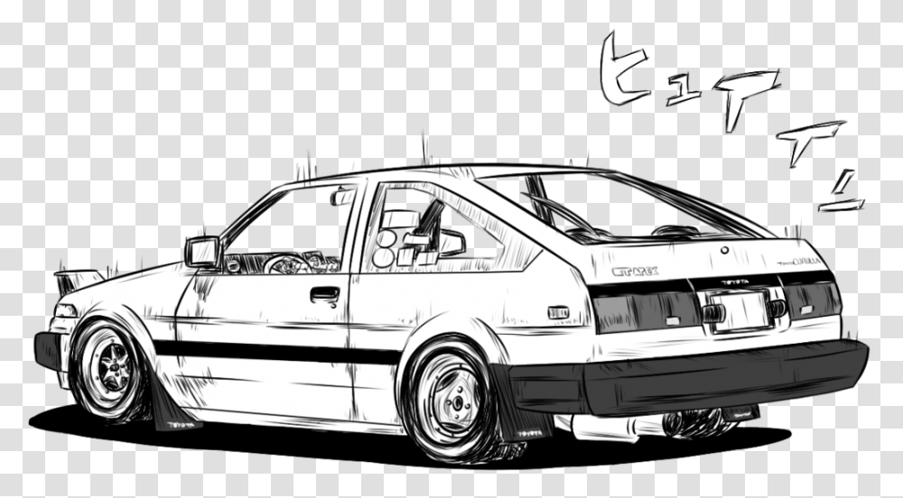 Muffled Eurobeat In The Distance Car Commission Initial D En, Vehicle, Transportation, Wheel, Machine Transparent Png