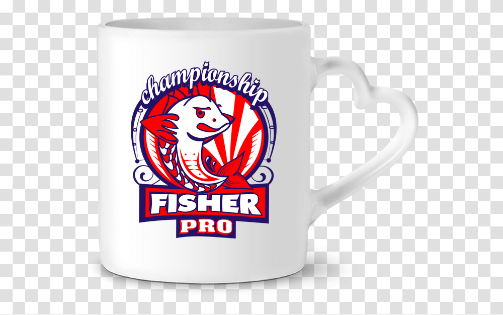 Mug Coeur Fisher Pro Par Boutique Du Barbu Mug, Coffee Cup, Stein, Jug Transparent Png