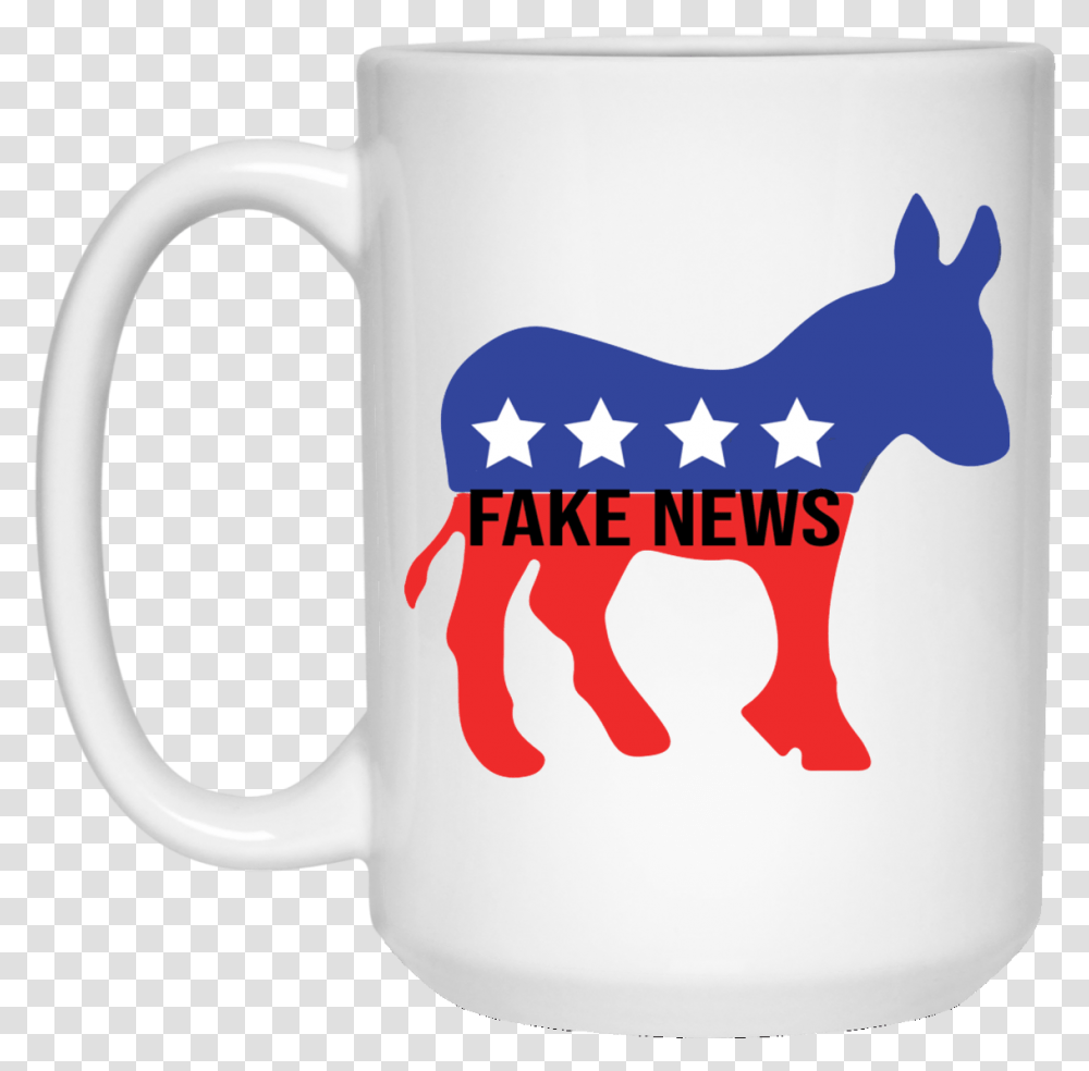 Mug Democrat Fake News Democratic Party, Coffee Cup, Stein, Jug, Glass Transparent Png