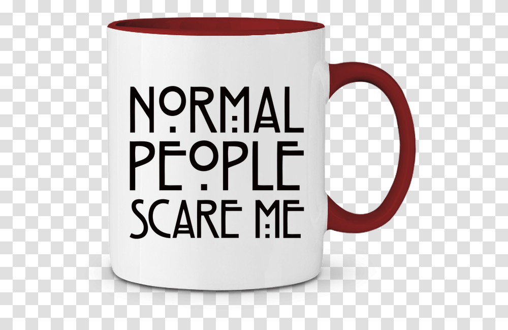 Mug En Cramique Bicolore Normal People Scare Me Freeyourshirt, Coffee Cup Transparent Png