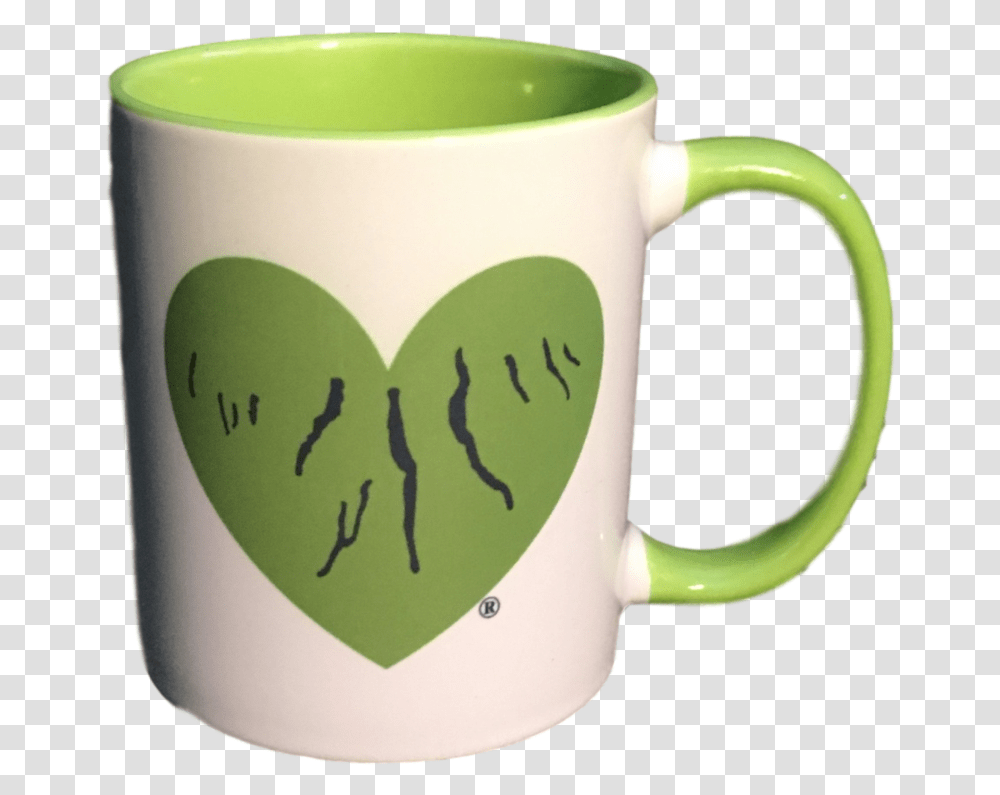 Mug Green Heart Of The Finger Lakes Mug, Coffee Cup, Milk, Beverage, Drink Transparent Png