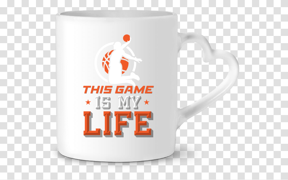 Mug Heart Basketball Life By Original T Shirt Coffee Cup, First Aid, Latte, Beverage, Drink Transparent Png