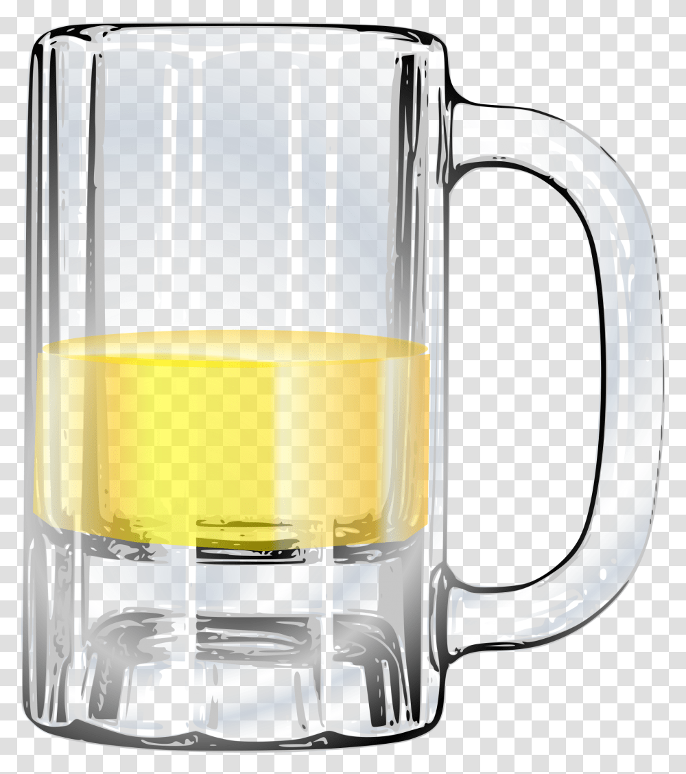 Mug Of Beer Clip Arts Beer Mug Half Full, Stein, Jug, Glass, Truck Transparent Png