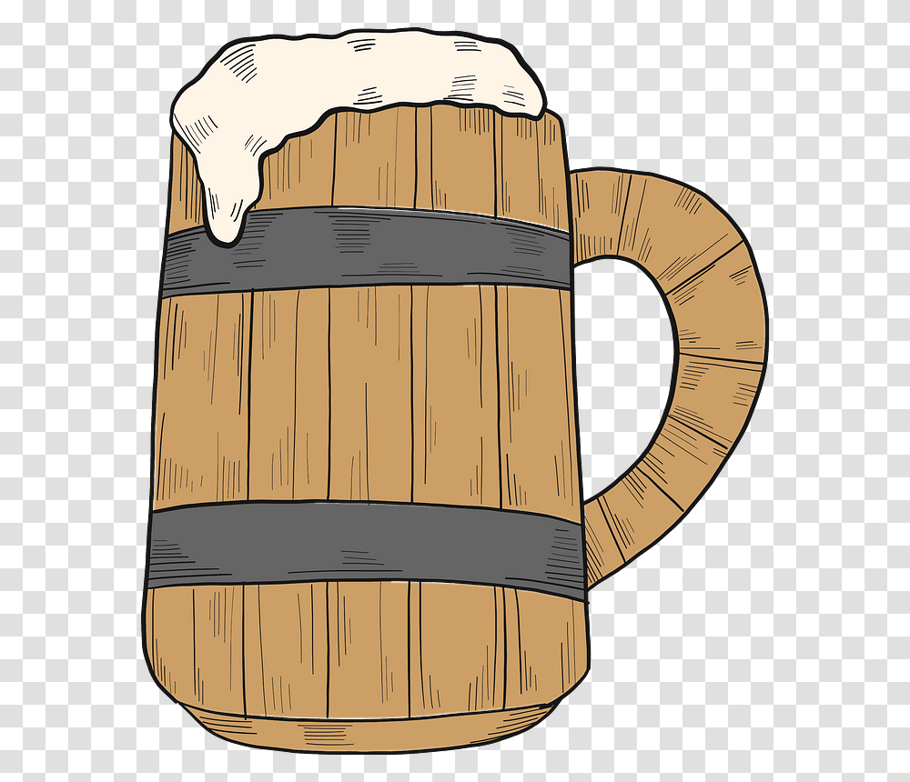 Mug Of Beer Clipart Cartoon, Barrel, Keg, Train, Vehicle Transparent Png