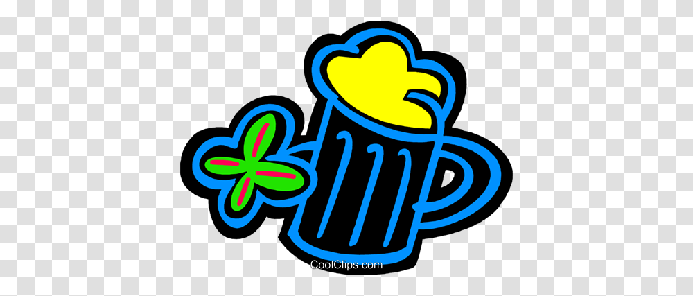 Mug Of Beer With A Four Leaf Clover Royalty Free Vector Clip Art, Coffee Cup, Tin, Can, Dynamite Transparent Png