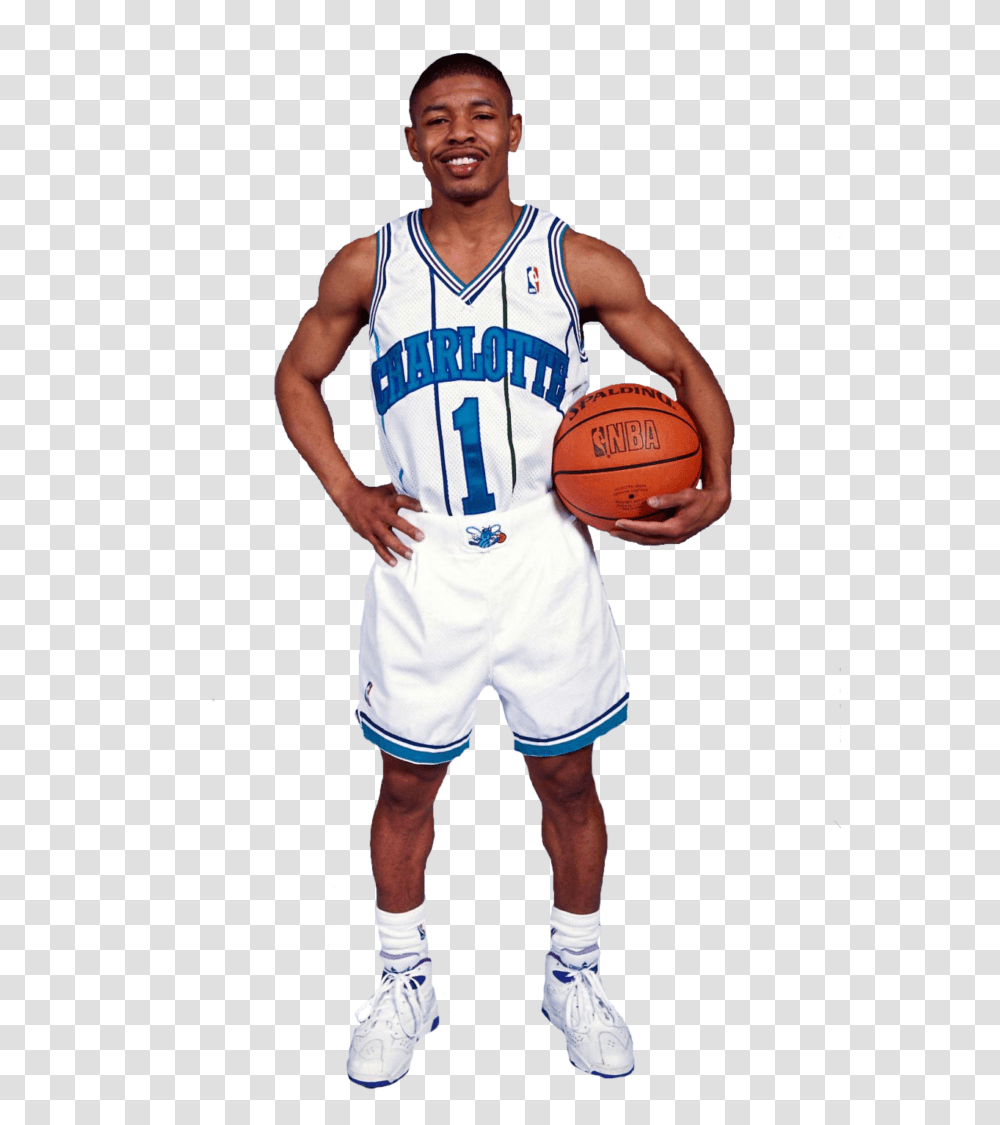 Mugsy Bouges Google Search In 2020 Sports Jersey Jersey Muggsy Bogues White Background, Rugby Ball, Person, Human, People Transparent Png