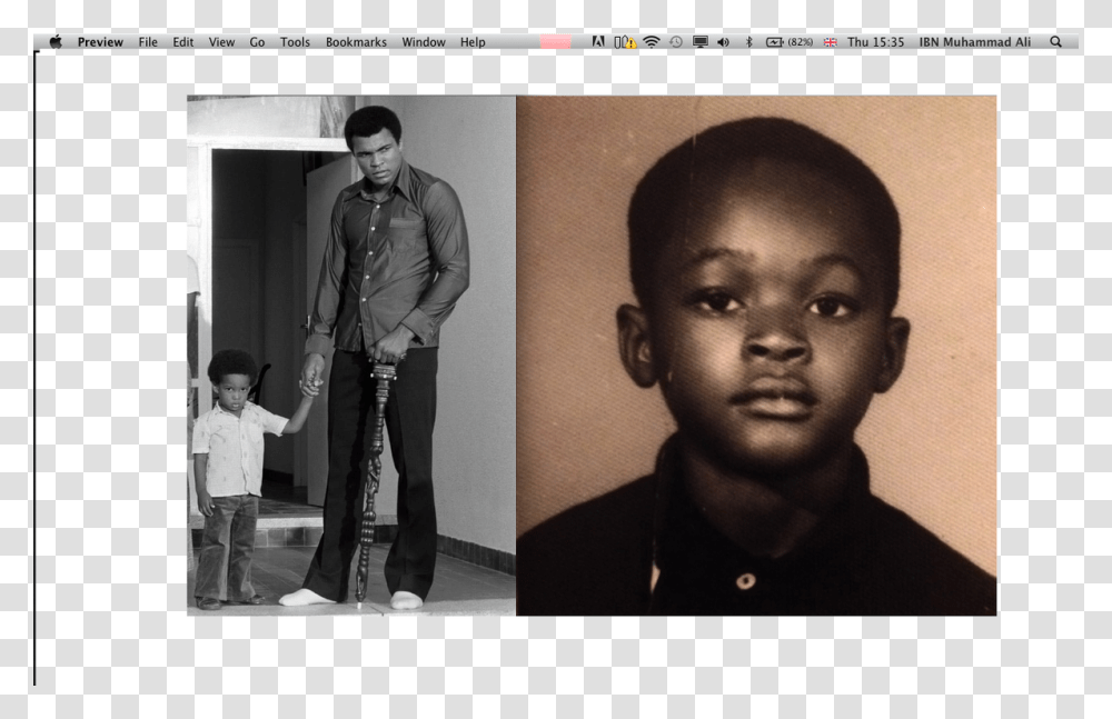 Muhammad Ali And Son, Person, Face, Boy Transparent Png