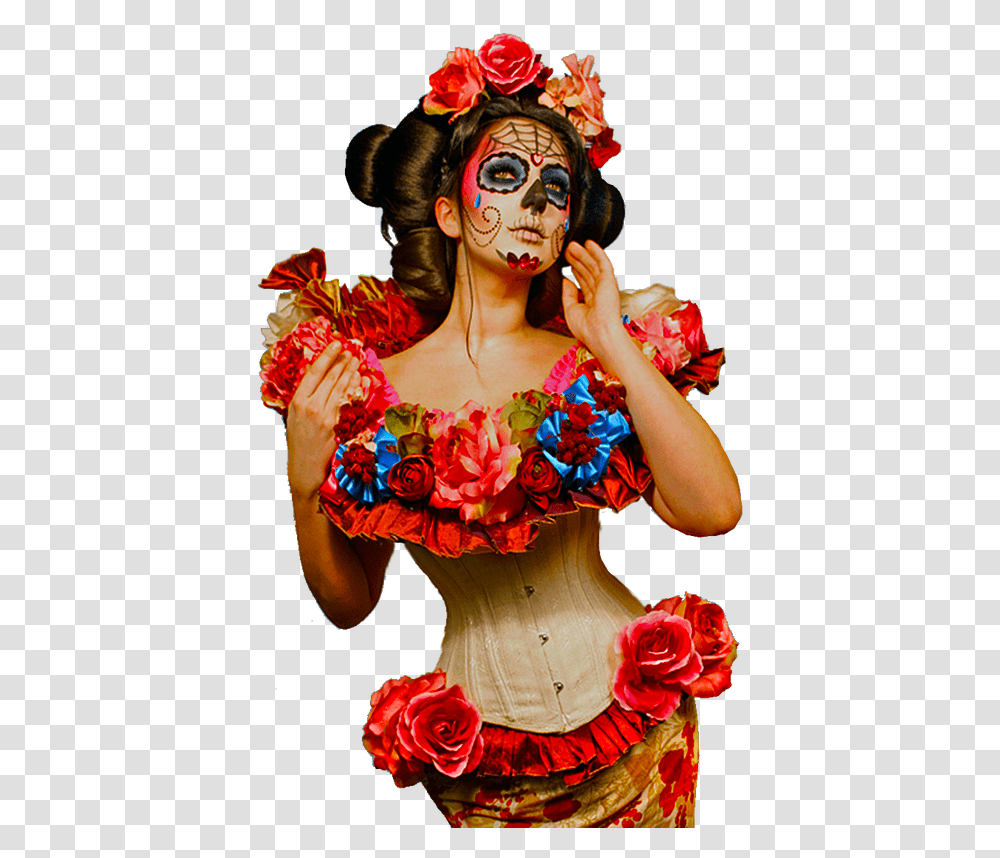 Mujer Catrina Women Day Of The Dead Costume, Performer, Person, Dance Pose, Leisure Activities Transparent Png