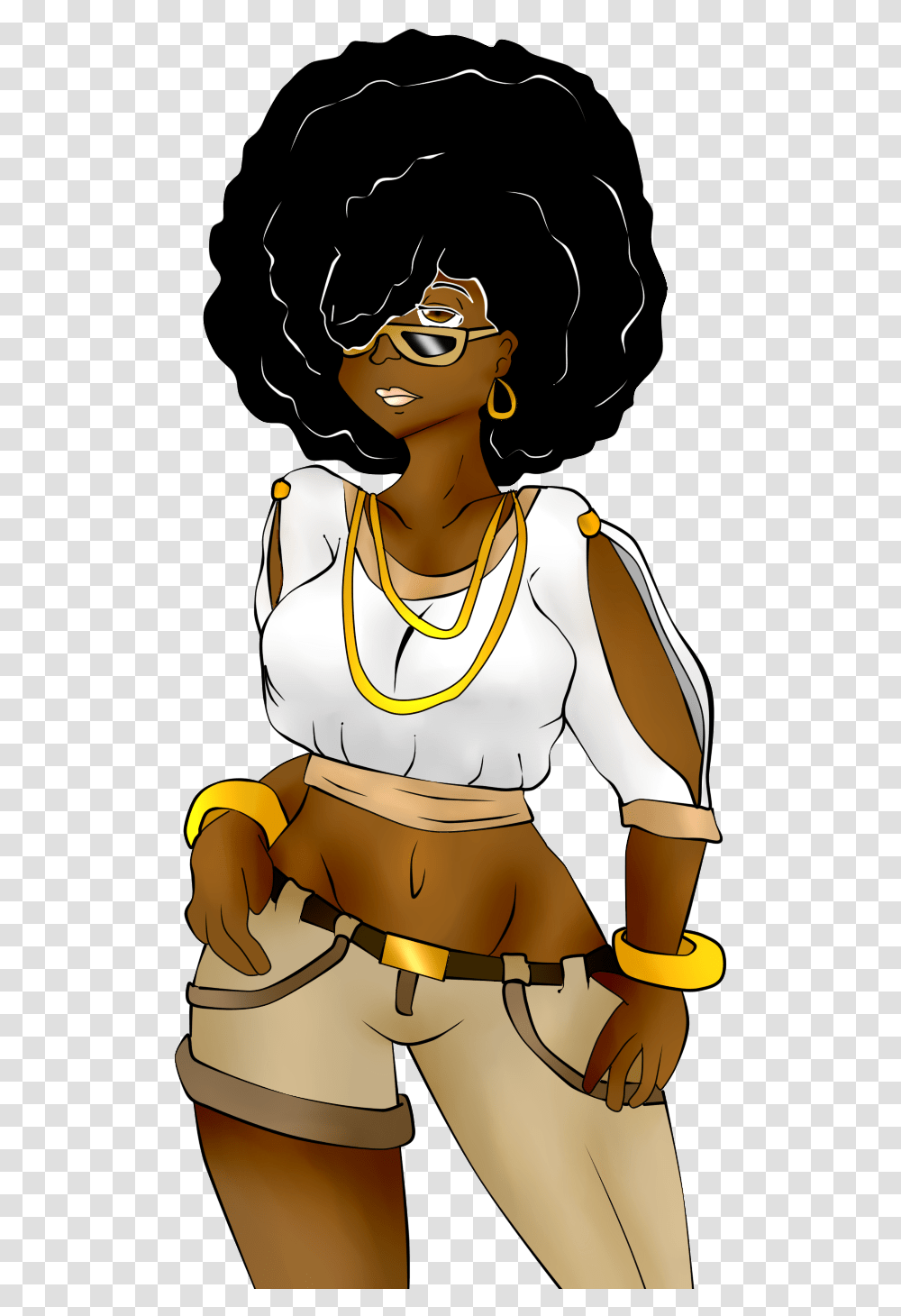 Mujer Negra Dibujo, Person, Female, Fitness, Working Out Transparent Png