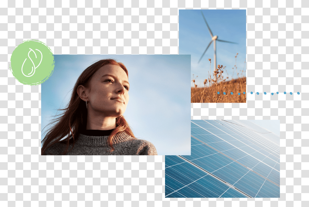 Mujer Panel Solar Turbina Elica Girl, Person, Human, Engine, Motor Transparent Png