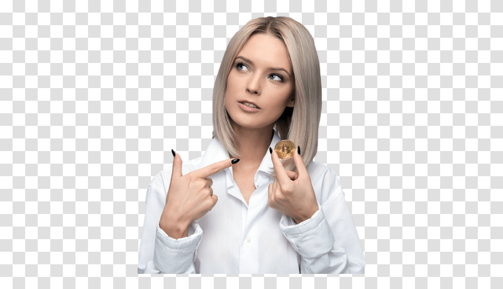 Mujeres Bitcoin, Person, Female, Finger Transparent Png