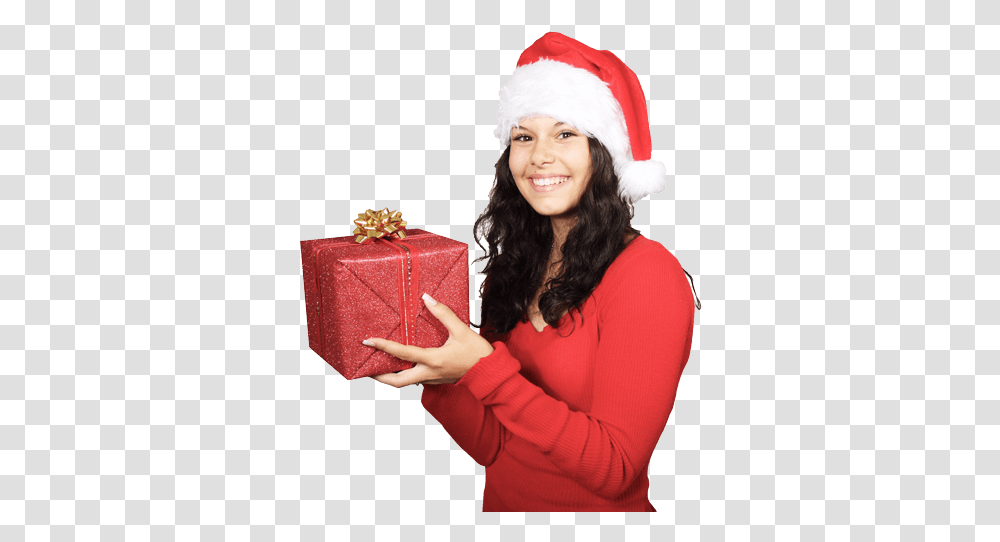 Mujeres Navidad, Person, Human, Gift, Sleeve Transparent Png