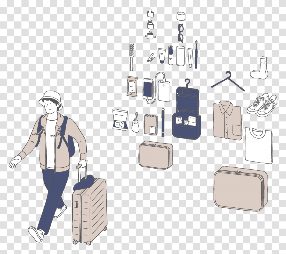 Muji To Go Muji Illustration, Person, Network, Wiring, Elevator Transparent Png