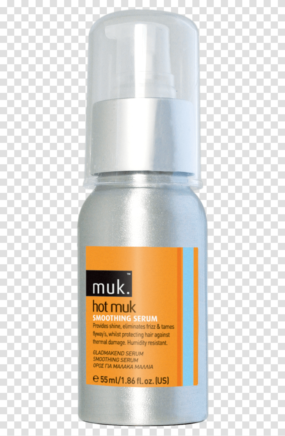 Muk Hot Muk Smoothing Serum, Bottle, Cosmetics, Aluminium, Beer Transparent Png
