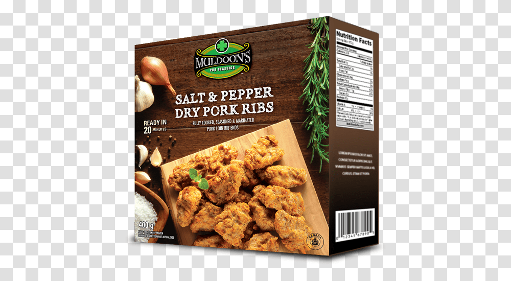 Muldoons Pork Ribs Convenience Food, Fried Chicken, Menu, Paper Transparent Png
