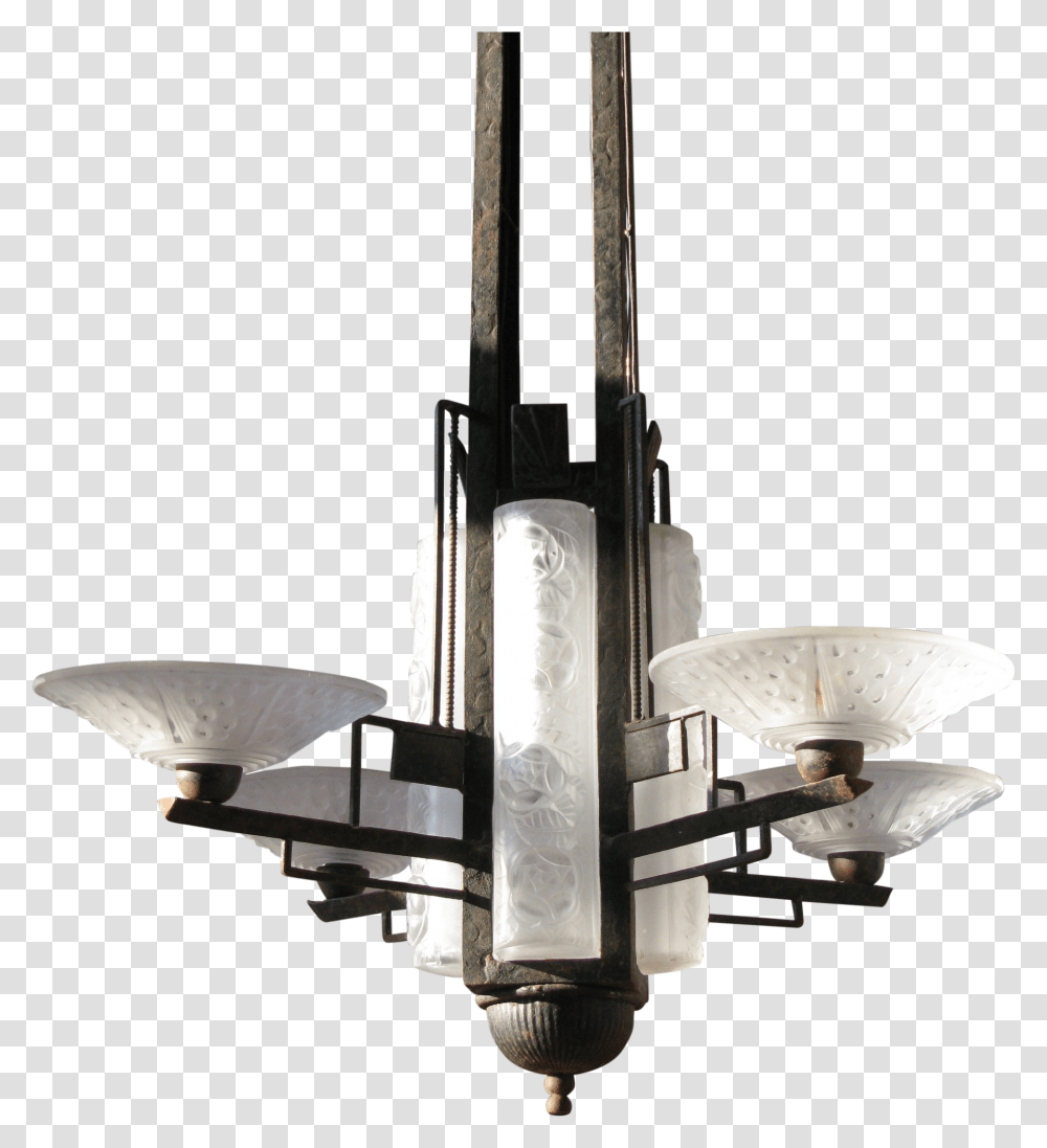 Muller Freres Art Deco Chandelier Aerospace Manufacturer, Lighting, Lamp, Light Fixture, Ceiling Fan Transparent Png