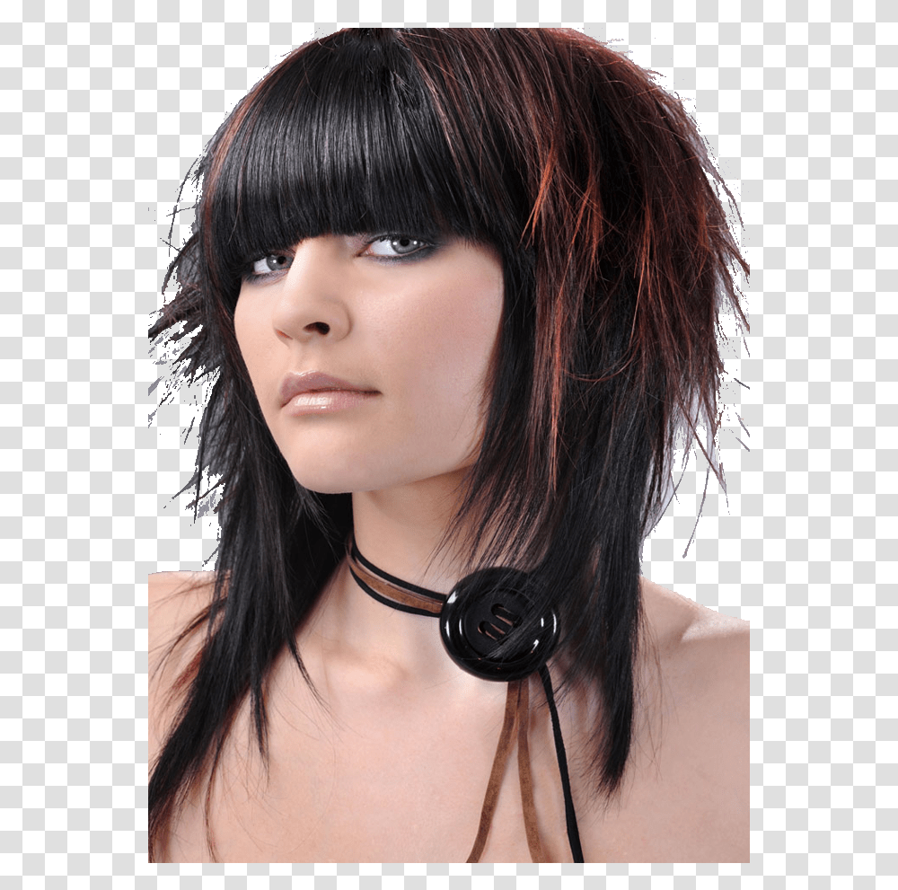 Mullet Hair Peinados De Rockeras Mujeres, Person, Human, Black Hair, Face Transparent Png