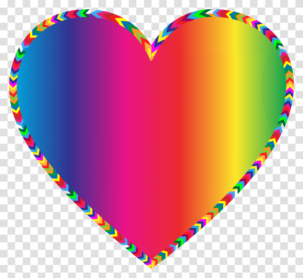 Multi Color Exploding Heart Clipart Colorful Border Design Rainbow, Balloon Transparent Png