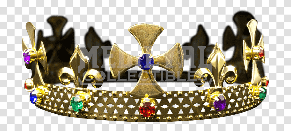 Multi Colored Gold Kings Crown Tiara, Chandelier, Lamp, Brass Section, Musical Instrument Transparent Png