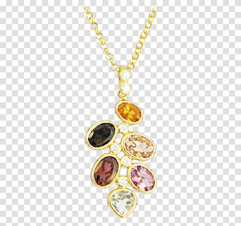 Multi Colored Tourmaline Necklace Kaleidoscope In 18k Locket, Accessories, Accessory, Pendant, Jewelry Transparent Png