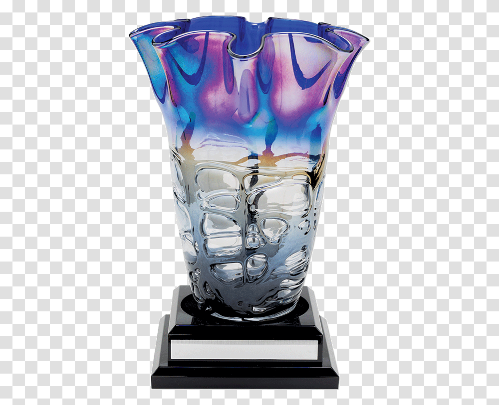 Multi Colored Vase On A Base Vase, Glass, Goblet, Beer Glass, Alcohol Transparent Png