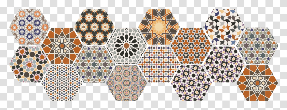 Multi Coloured Bold Hexagon Dcor Tile 285x330mm Deco Realonda Andalusi 33x28, Pattern, Rug, Tie, Accessories Transparent Png