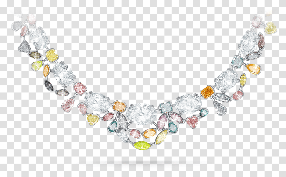 Multi Coloured Diamond Necklace Diamond, Jewelry, Accessories, Accessory, Gemstone Transparent Png