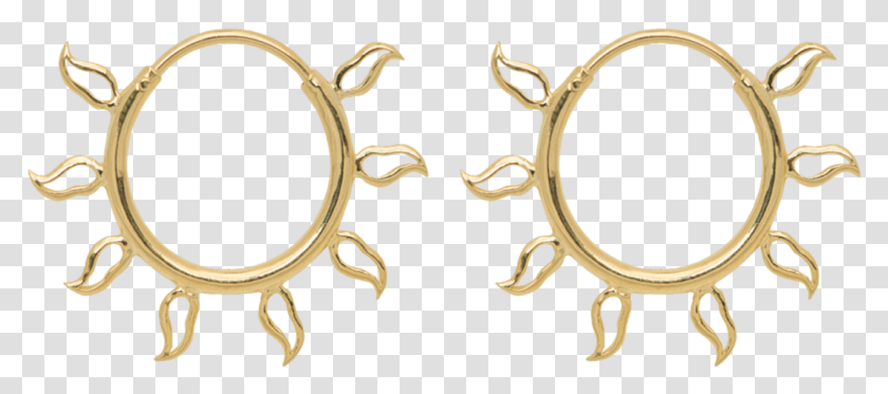 Multi Flame Earring Medium Goldplated Earrings, Antler Transparent Png